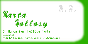 marta hollosy business card