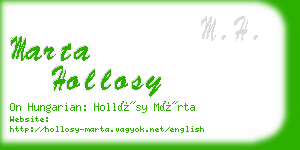 marta hollosy business card